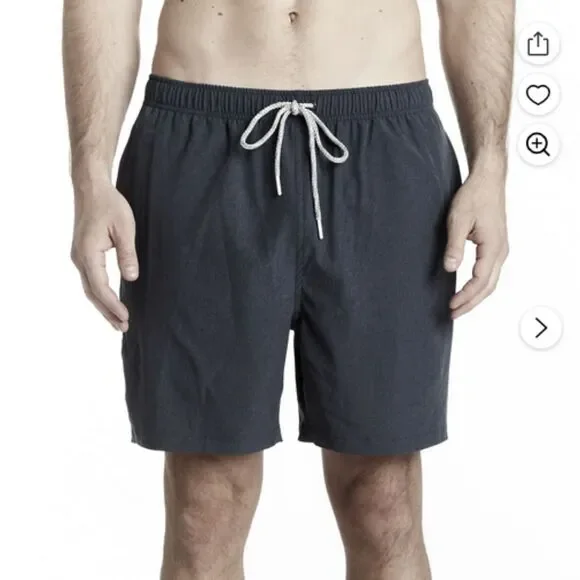RFT Rainforest Men's Mesh Lined Solid Swim Trunk