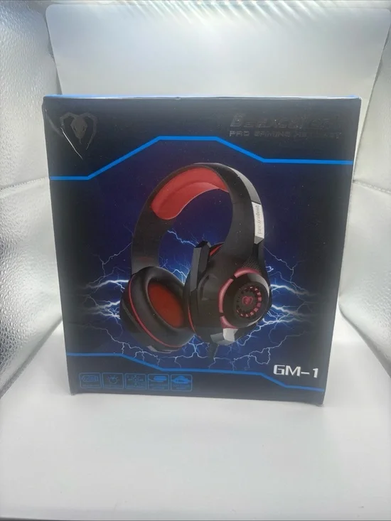 BEEXCELLENT GM-1 USB Gaming Headset NIB Black and Red