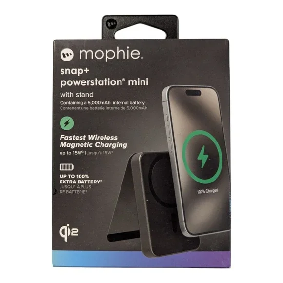C6. Mophie Snap+ Power station Mini - Fast Charging - Integrated Stay - Black‎