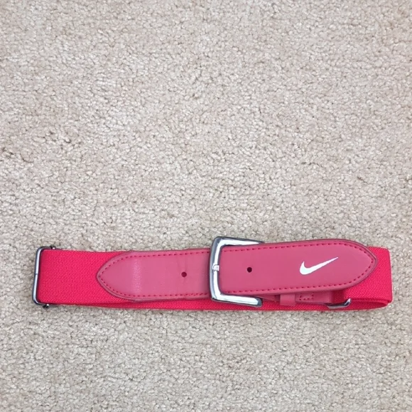 Nike Red Belt with Silver Accents