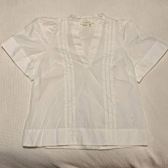 Anthropologie white blouse shirt