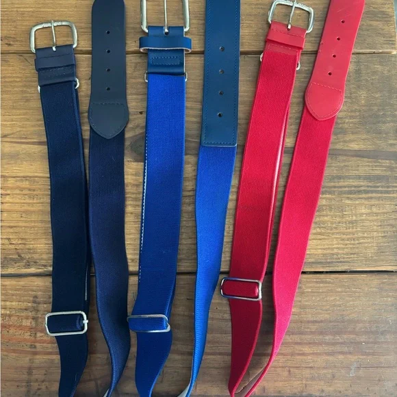 LOT Of 3 Baseball Belts Adjustable Youth-Adults Practices, Baseball