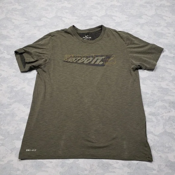 Nike Top Womens Medium Green Dri-fit Just Do It Short Sleeve The Nike Tee