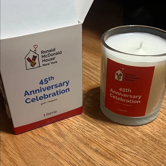 Ronald McDonald House 45th Anniversary Celebration White Candle by Literie