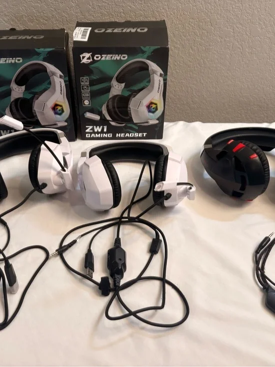 Ozeino White ZW1 Gaming Headset with Microphone