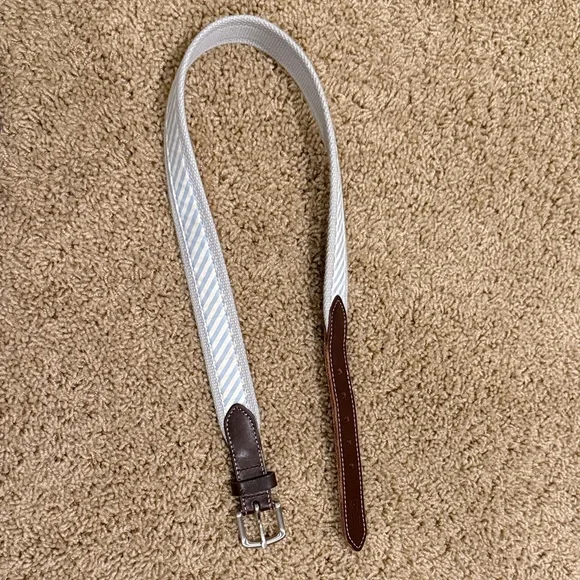 Vineyard Vines Blue White Stripe Kids Belt