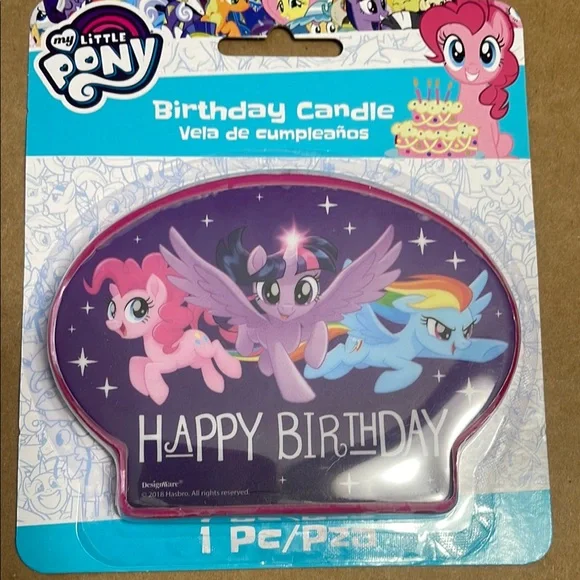 My Little Pony Purple Birthday Cake Candle