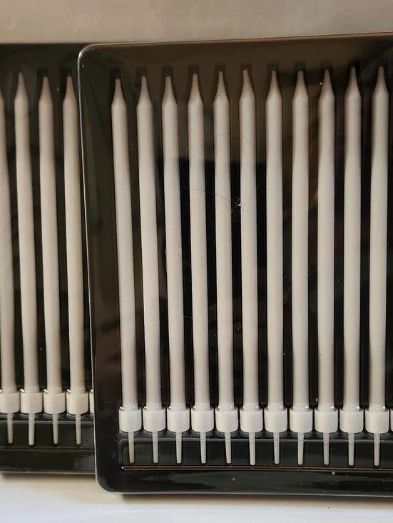 Himomys White Long Thin Candles - 24 Count. New