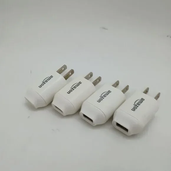 Lot 4 - Original Amazon A00810-01 White USB AC Wall Power Adapter 4.9V Kindle -B