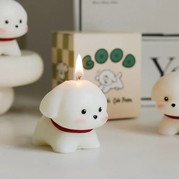 Cute Puppy Shaped Candle