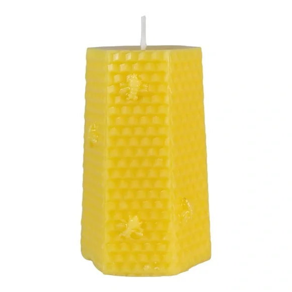 Yellow Decorative Candle - honey scented