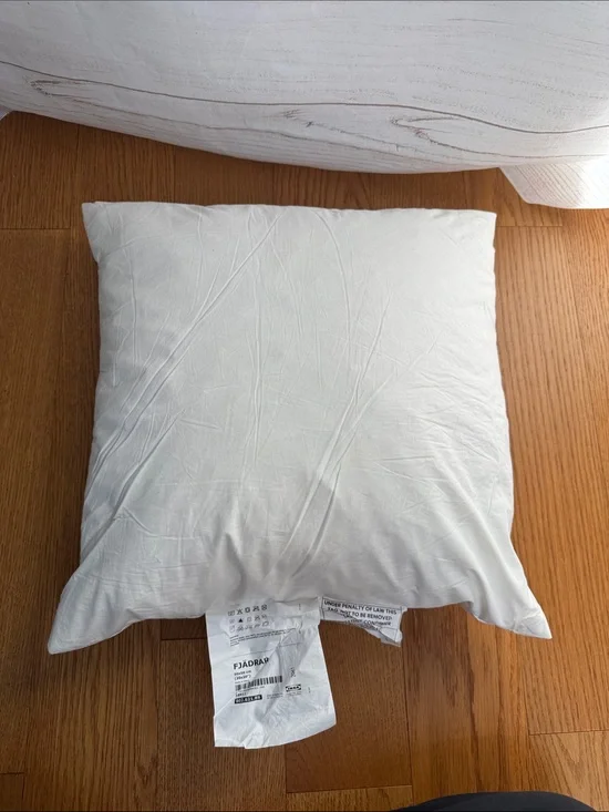 IKEA Off White Square Down-Fill Cushion Pillow FJADRAR 20