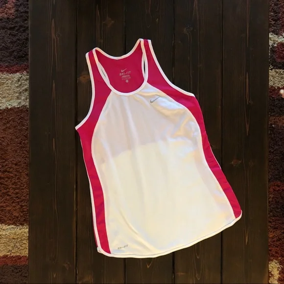 Nike Dri Fit Singlet Pink/white