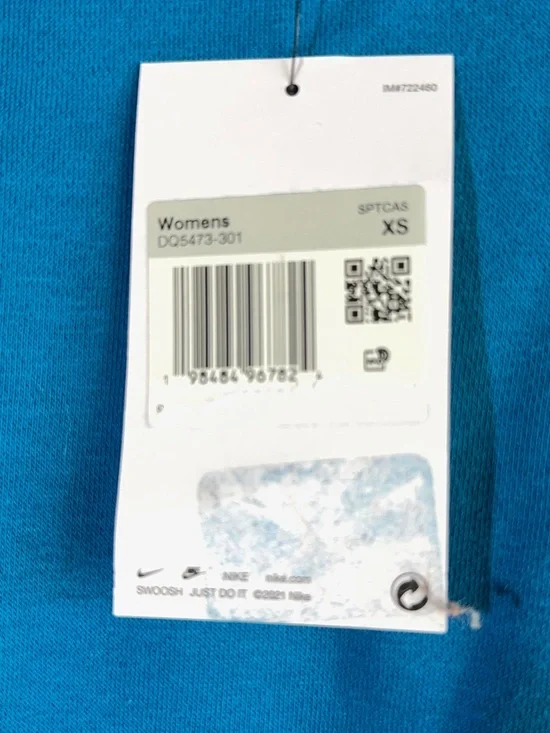Nike Sportswear Club Fleece Crewneck Sweatshirt Blue XS NWT