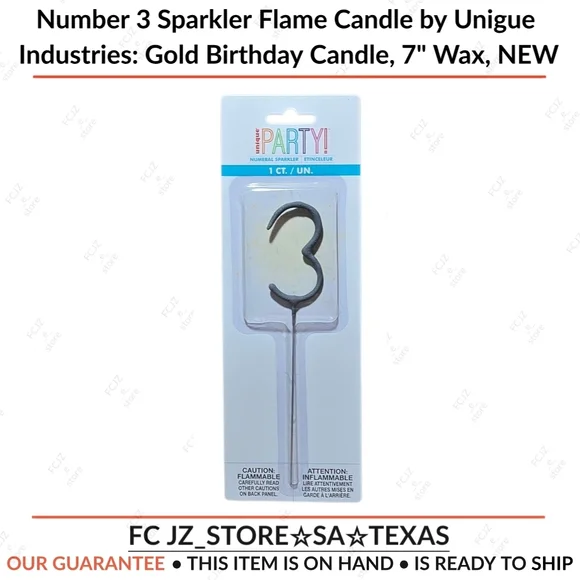 Gold Birthday Candle