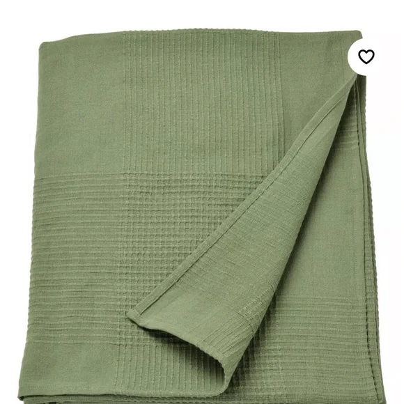 IKEA Sage Green Waffle Knit Throw