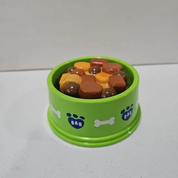 Build A Bear B-A-B Green Dog Bowl With Food