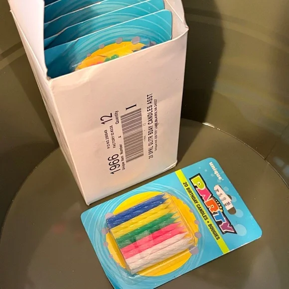 Colorful Birthday Party Candles Bundle 12/20pk