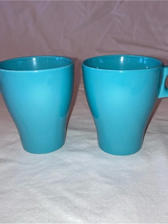 IKEA Turquoise Ceramic Coffee Mugs - Set of 2