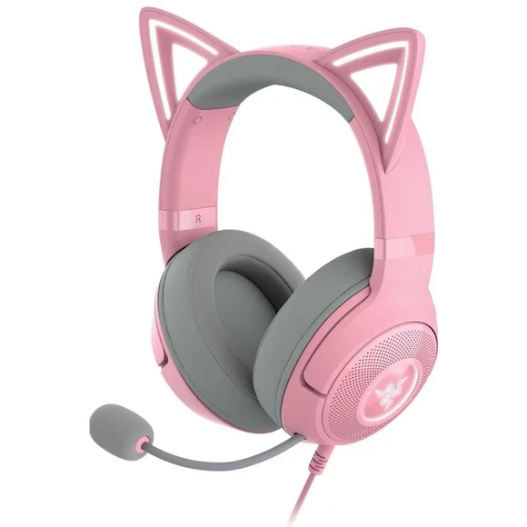 Razer Kraken Kitty V2 Wired•Gaming Headset w/Chroma RGB-Quartz ED Pink•PC/PS/MAC
