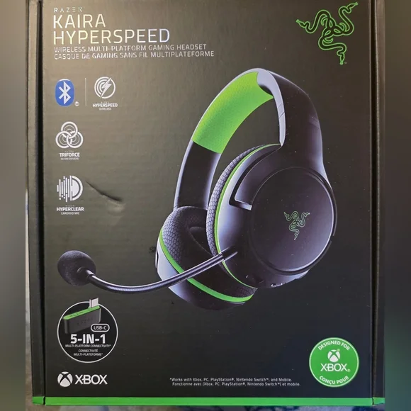Razer Kaira Hyperspeed Black and Green Headset