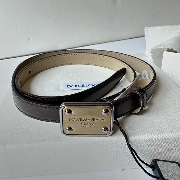 Dolce&Gabbana leather belt logo buckle size S 57cm