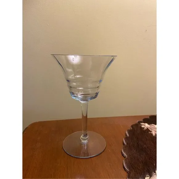 11 Blue tiered vintage cocktail glasses set of 11 A26