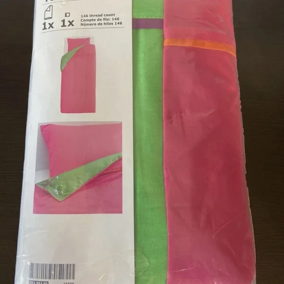 IKEA Pink and Green Bedding Sheets