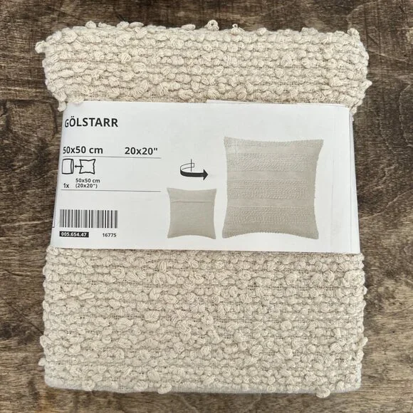 IKEA GÖLSTARR Cream Cushion Cover