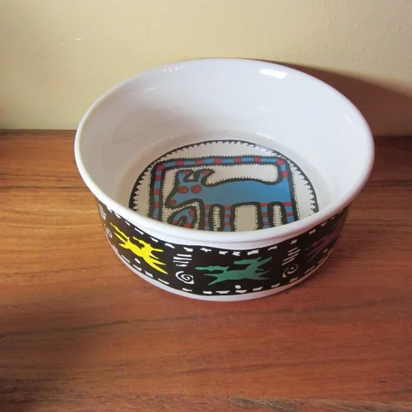 dog bowl vintage 1991 abstract john conroy CP classic products (w3799)