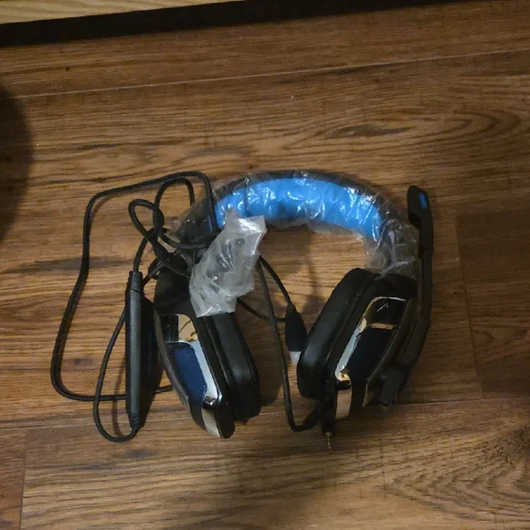 Gaming Headset with Blue Accents