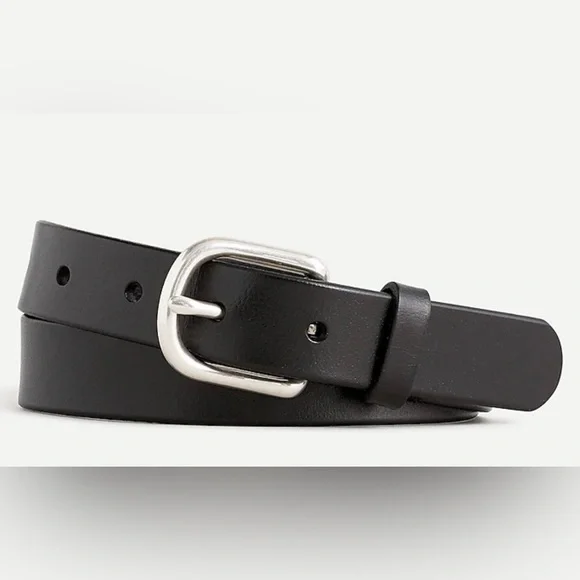 J.Crew black leather belt size S