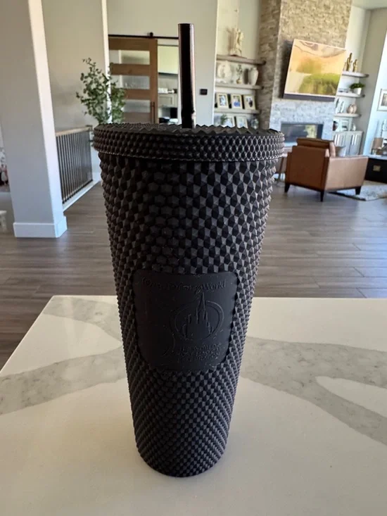 Starbucks Disney World 50th Anniversary Studded Tumbler with Straw Matte Black
