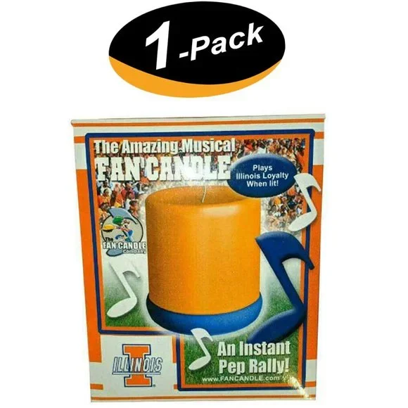 The Amazing Musical Fan Candle Illinois Fighting Illini Loyalty Fight Song -New