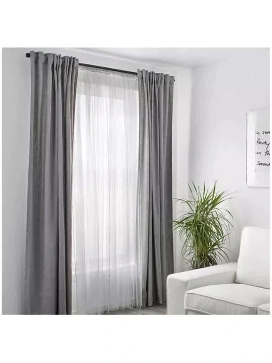IKEA LILL 2 White Sheer Net Curtains 280x300cm NEW