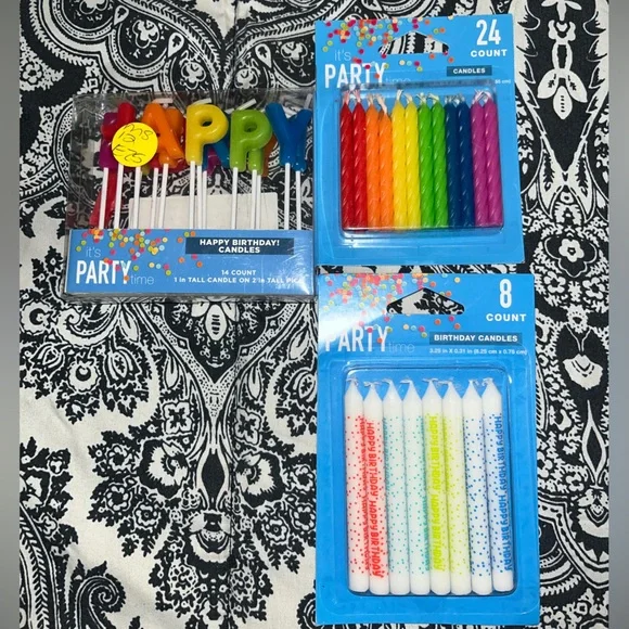 Happy birthday candles (2 packs)