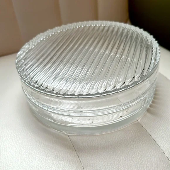 Beautiful IKEA round glass container