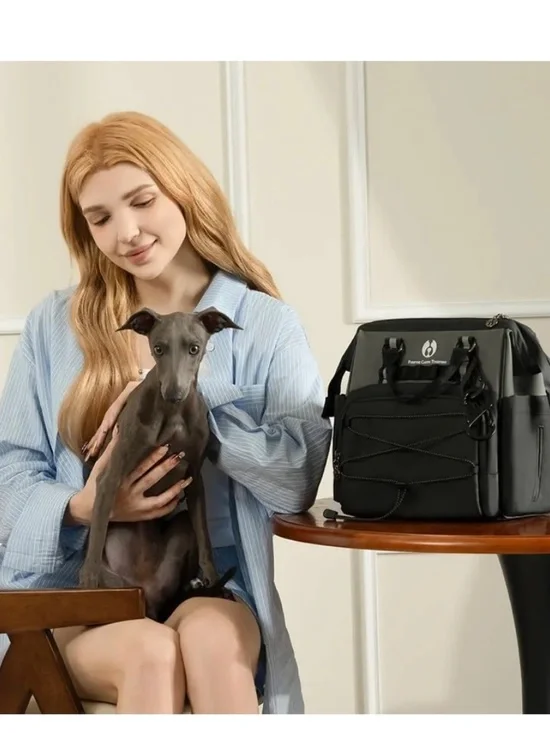 Dog Travel Backpack with Foldable Feeders