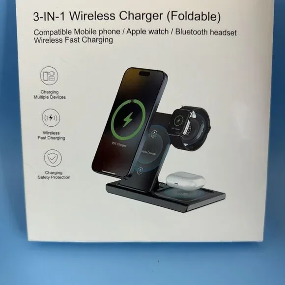 3-IN-1 Wireless Charger (Foldable)