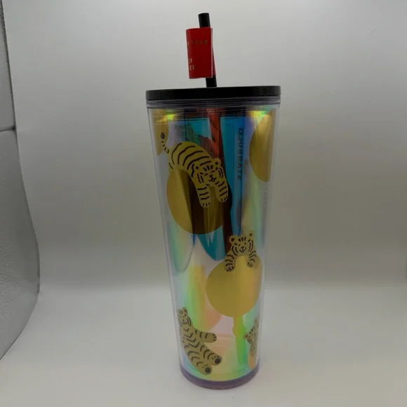NEW 2022 Starbucks Target Lunar New Year of the Tiger 24oz Iridescent Tumbler