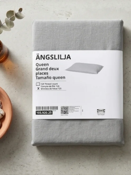 ÄNGSLILJA Queen Pillowcase - Gray by IKEA