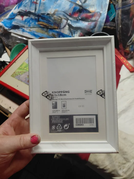 IKEA KNOPPÄNG white photo frame 5x7