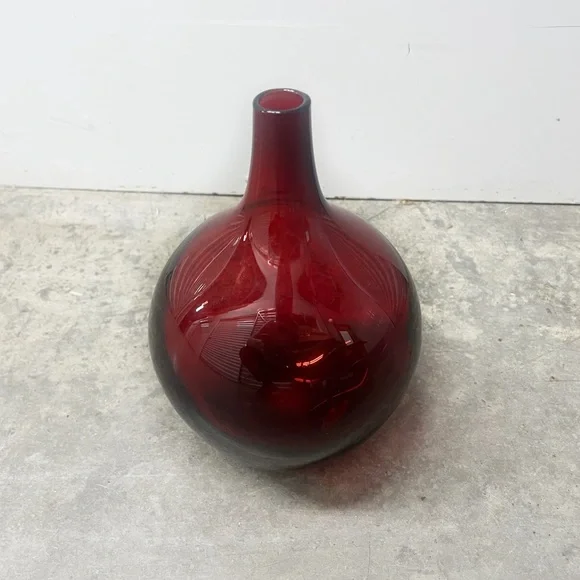 IKEA Ruby Red Salong Art Glass Vase