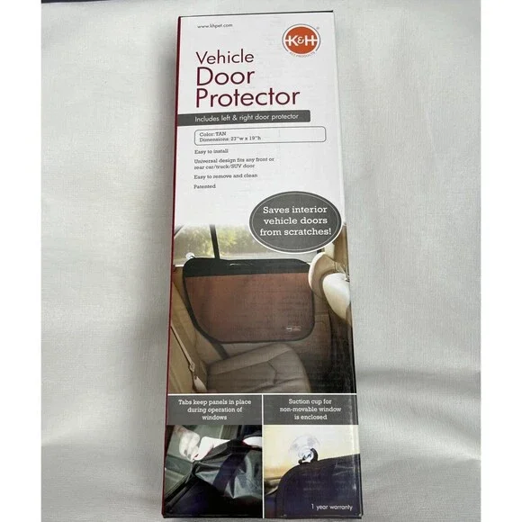 K&H Pet Products Vehicle Door Protector Tan 19” X 27”