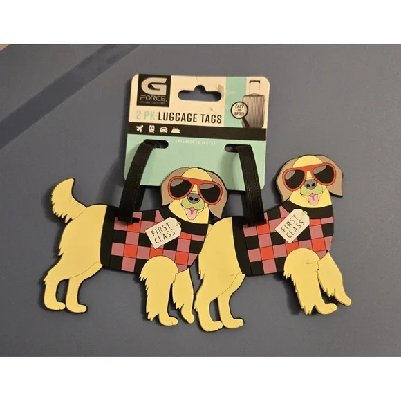 G Force Luggage Tags First Class Dog Lover Suitcase Address Name Spot Your Bags