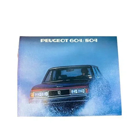 1979 PEUGEOT 604 / 504 Color Brochure‎ U.S.A. EDITION w/ Diesel XLNT