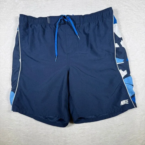 Nike Swim Men's Navy‎ Blue Athletic Board Shorts Size Large