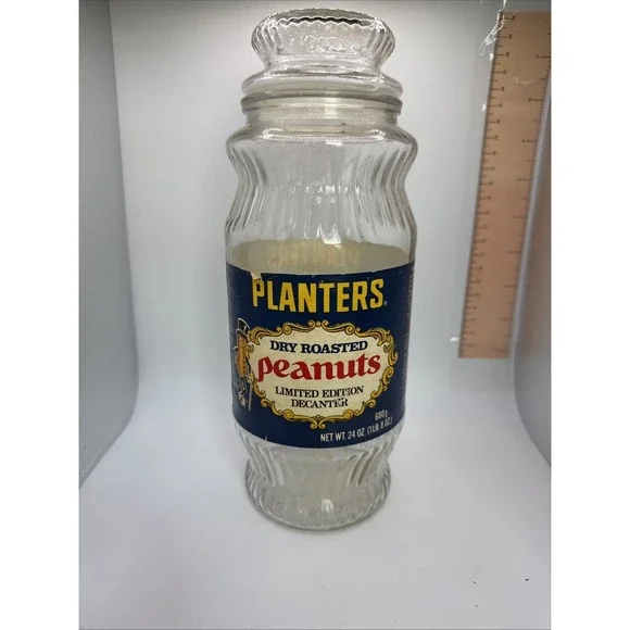 VTG PLANTERS PEANUTS LIMITED EDITION DECANTER 1979 WITH LID AND LABEL
