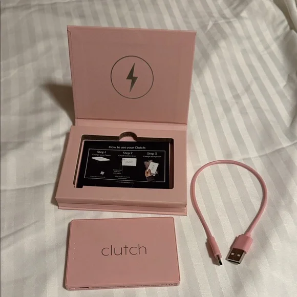 Clutch Portable Power Bank Charger in Pink