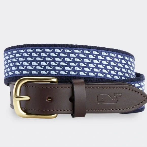 Vineyard Vines Boys' Classic Whale Canvas Club Belt